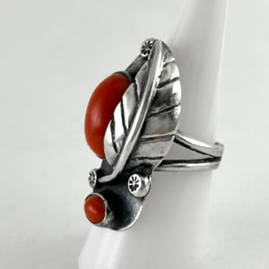 Double Coral Ring<br>Size: 7.5