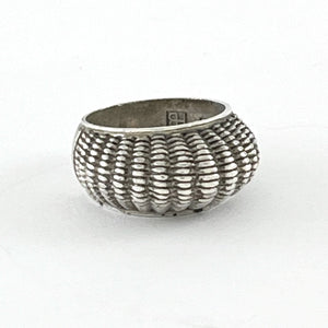 Basket Weave Ring<br>By Harvey Begay<br>Size: 6.5