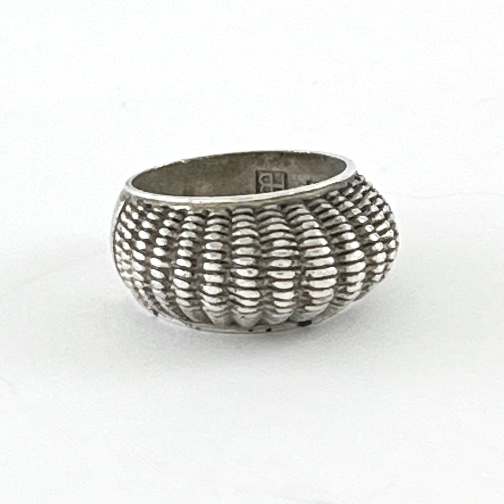 Basket Weave Ring<br>By Harvey Begay<br>Size: 6.5