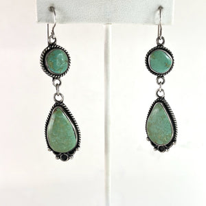 Vintage Cerrillos Two Stone Earrings