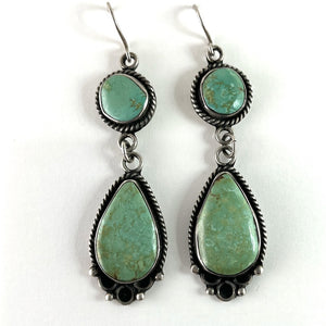 Vintage Cerrillos Two Stone Earrings