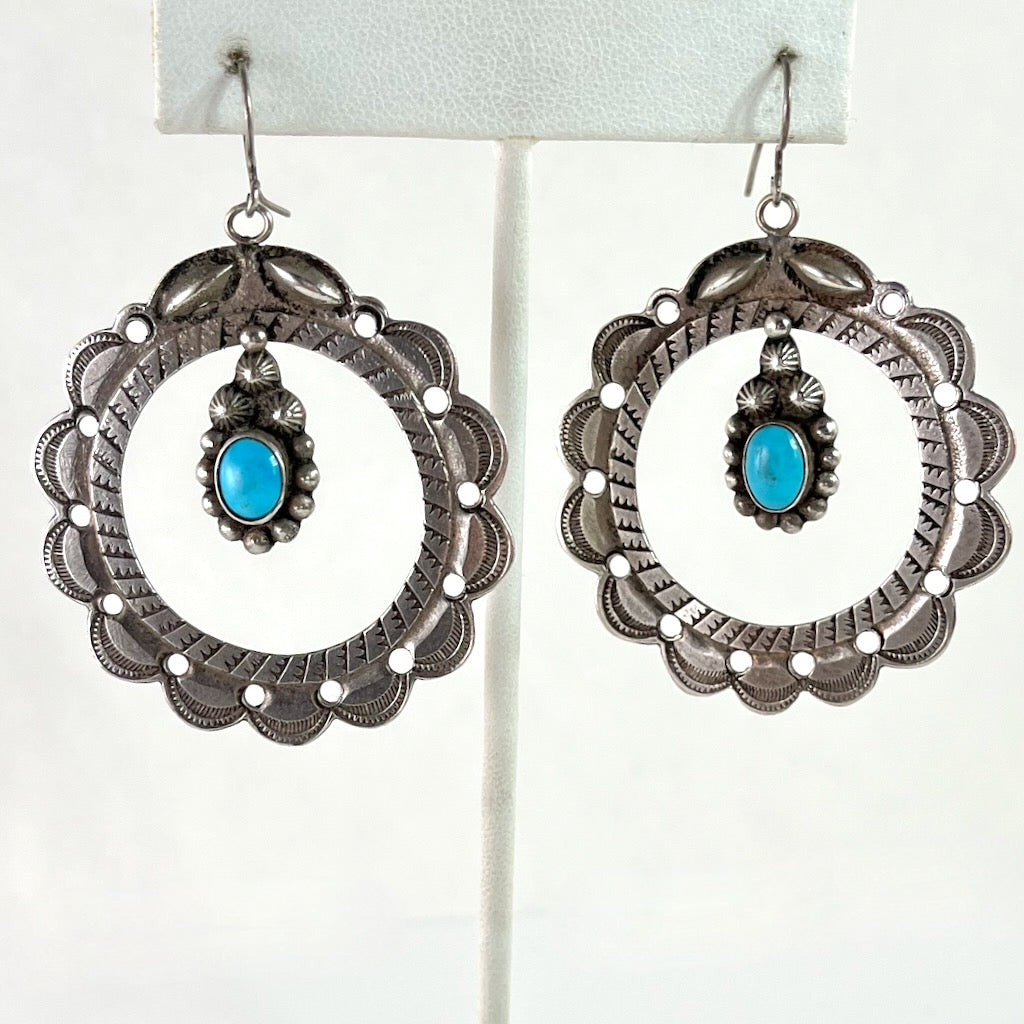 Large Vintage Hoop Earrings