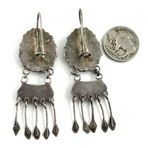 Vintage Zuni Chandelier Earrings