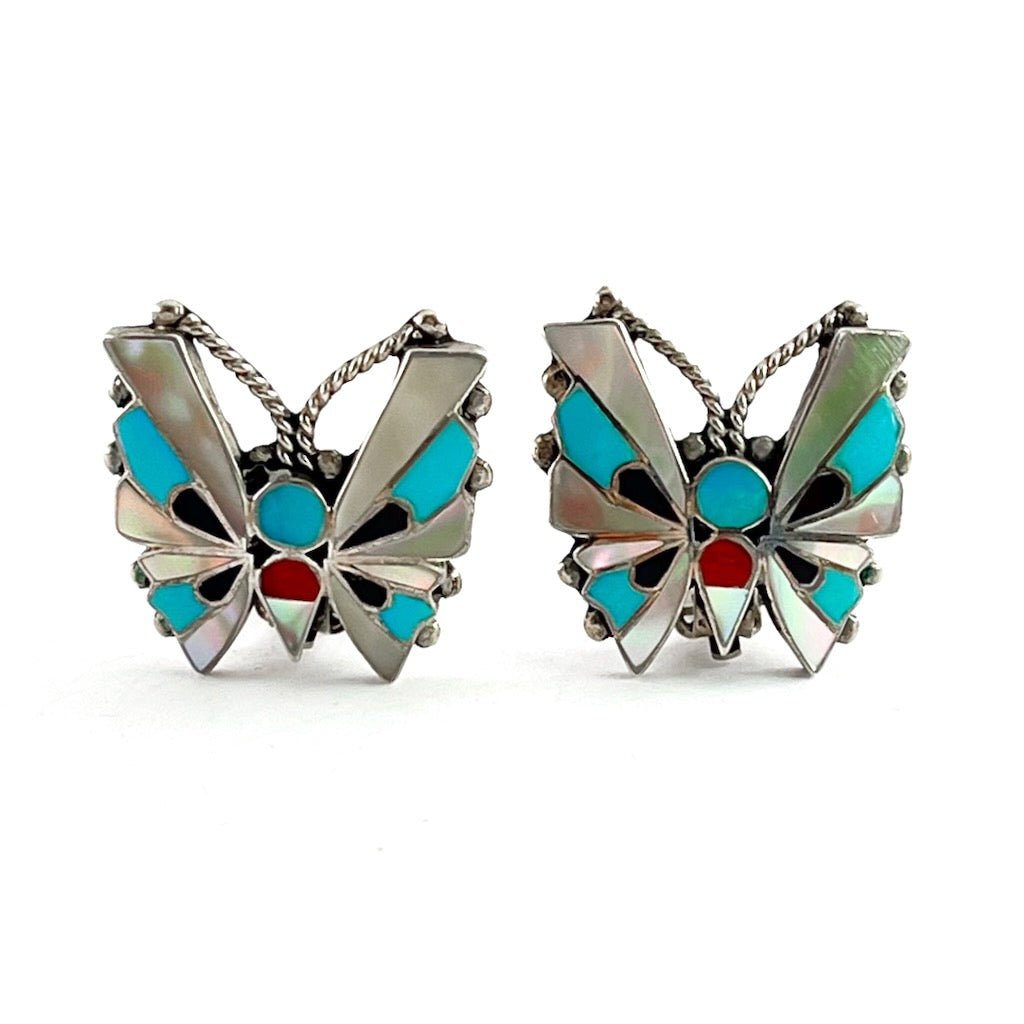 Vintage Butterfly Clip Earrings