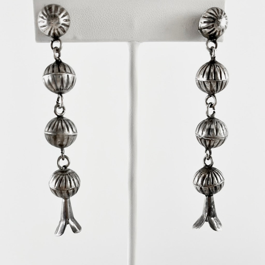 Vintage Fluted Bead Earrings