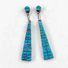 Load image into Gallery viewer, Long Vintage Zuni Earrings
