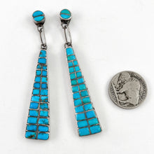 Load image into Gallery viewer, Long Vintage Zuni Earrings
