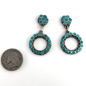 Vintage Inlay Hoop Earrings