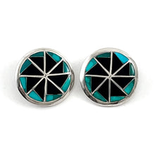 Load image into Gallery viewer, Vintage Zuni Clip Earrings<br>By Roberta Banketewa
