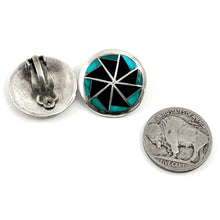 Load image into Gallery viewer, Vintage Zuni Clip Earrings<br>By Roberta Banketewa
