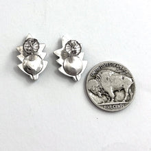 Load image into Gallery viewer, Small Turquoise Leaf Stud Earrings

