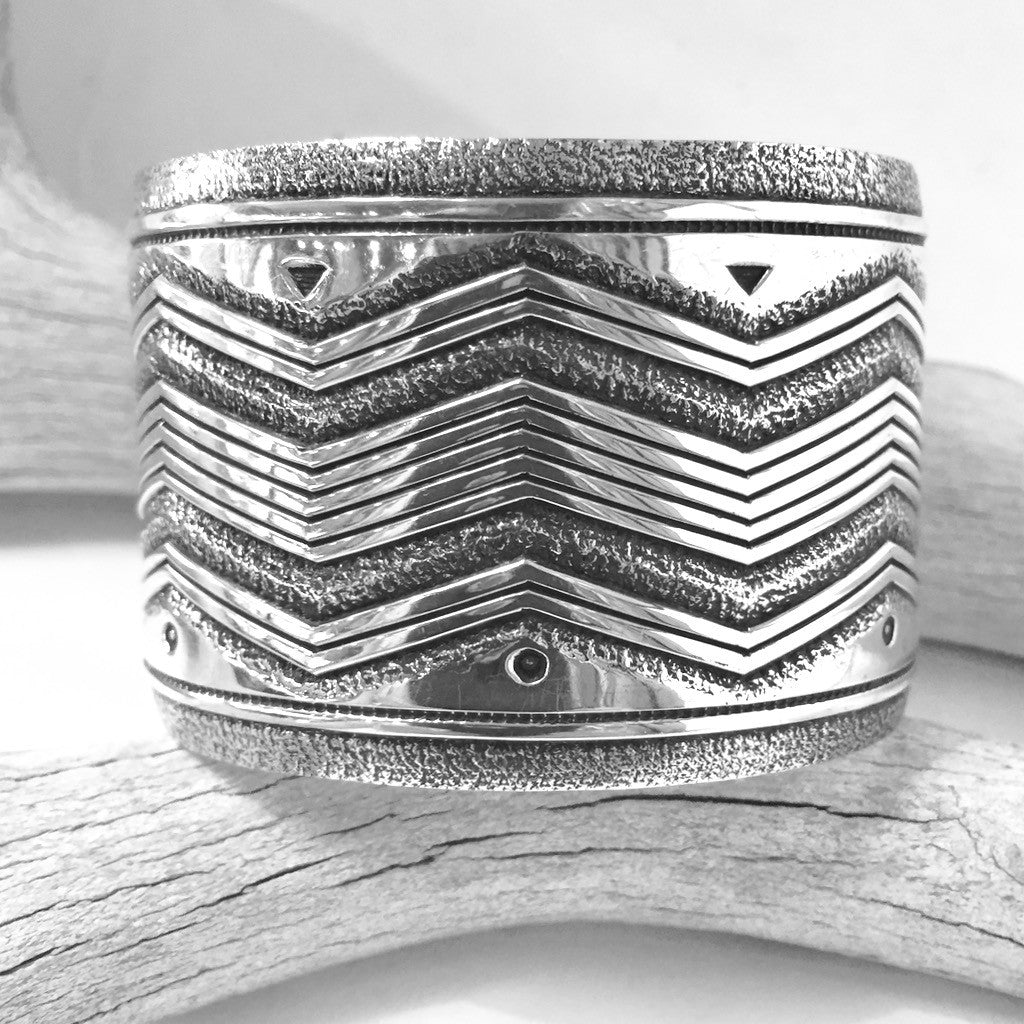 Wide Sterling Cuff By Jennifer Curtis