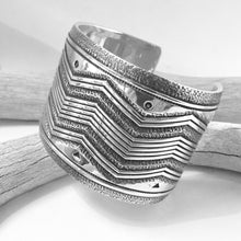 Load image into Gallery viewer, Wide Sterling Cuff By Jennifer Curtis
