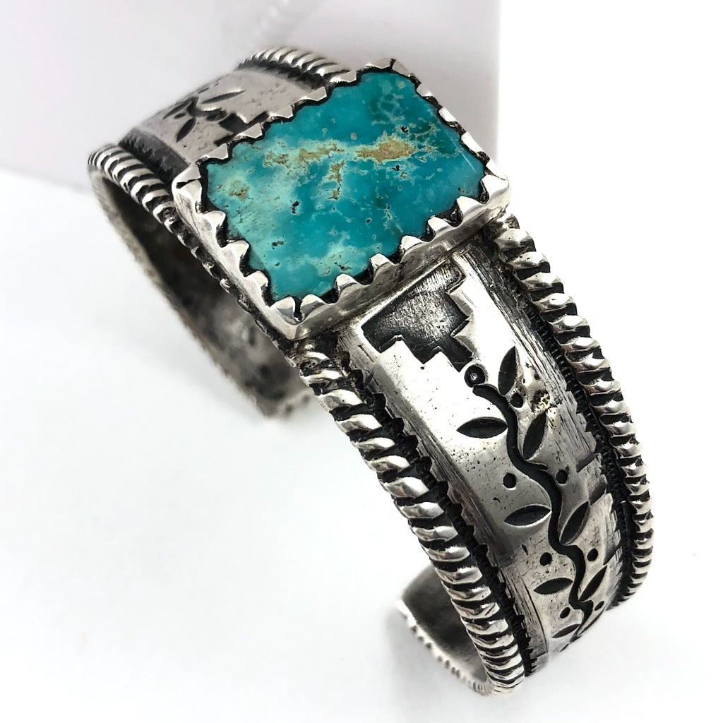 Ingot Silver With Fox Turquoise<br>By Jock Favour<br>Small