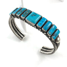 Load image into Gallery viewer, Vintage Ingot Blue Gem Bracelet
