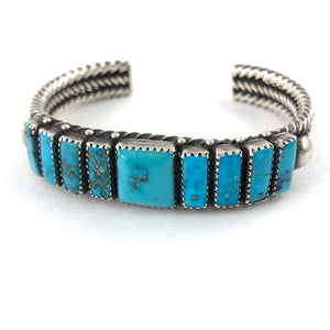 Vintage Ingot Blue Gem Bracelet