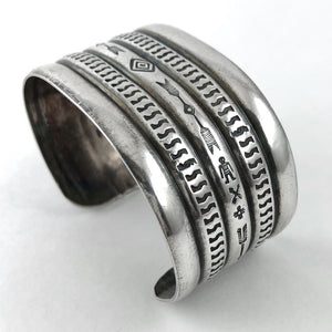 Vintage Stamped Navajo Cuff