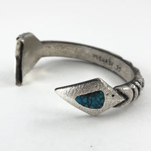 Load image into Gallery viewer, Tufa Cast Arrow With Turquoise&lt;br&gt;By Monty Claw
