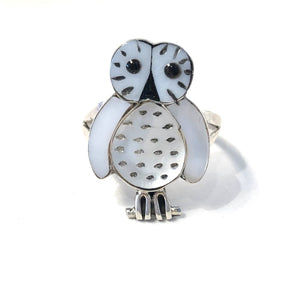 Zuni Owl Ring<br>By Reginda Kallestewa<br>Size: 7.5