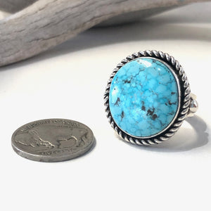 Kingman Turquoise<br>By Albert Lee<br>Size: 6.5