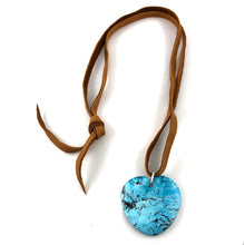 Load image into Gallery viewer, Kingman Turquoise Heart Pendant
