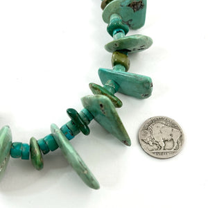 Vintage Turquoise Tab Necklace