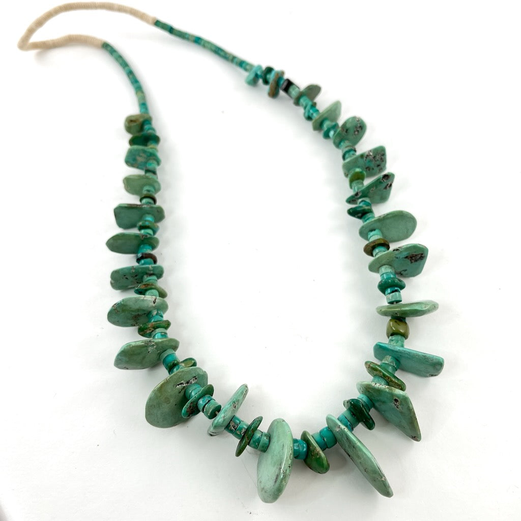 Vintage Turquoise Tab Necklace
