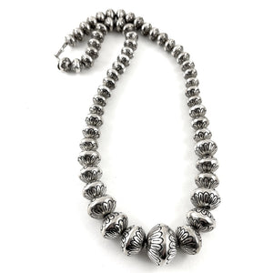 25" Classic Sterling Silver Beads<br>By Marie Yazzie