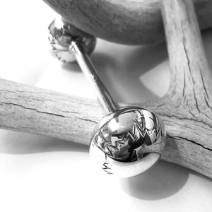 Small Silver Baby Rattle<br>By Monica Smith