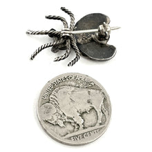 Load image into Gallery viewer, Vintage Blue Gem Bug Pin
