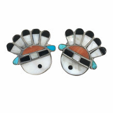 Load image into Gallery viewer, Vintage Zuni Sunface Earrings
