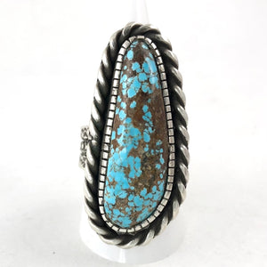 Natural Number 8 Turquoise<br>By Reggie Greenstone<br>Size: 10.5