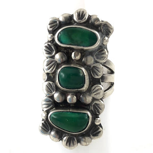 Funky Vintage Three Stone<br>Size: 7