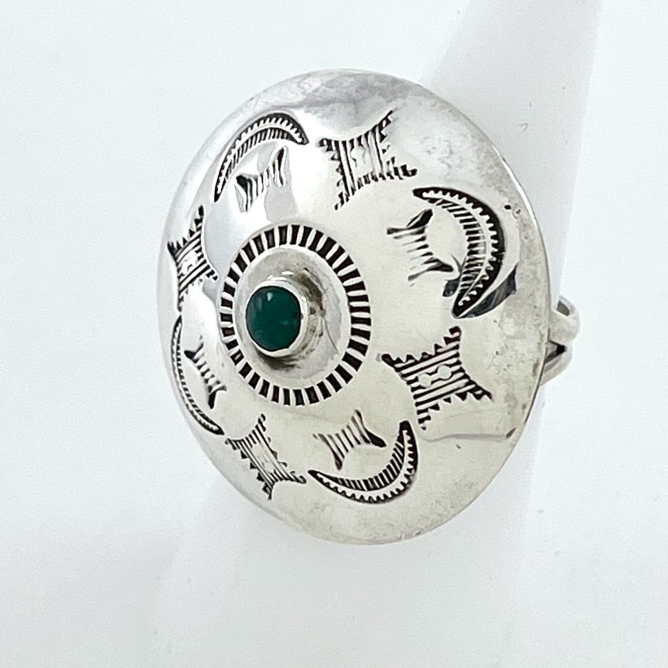 Vintage Domed Concho Ring<br>Size: 7.5
