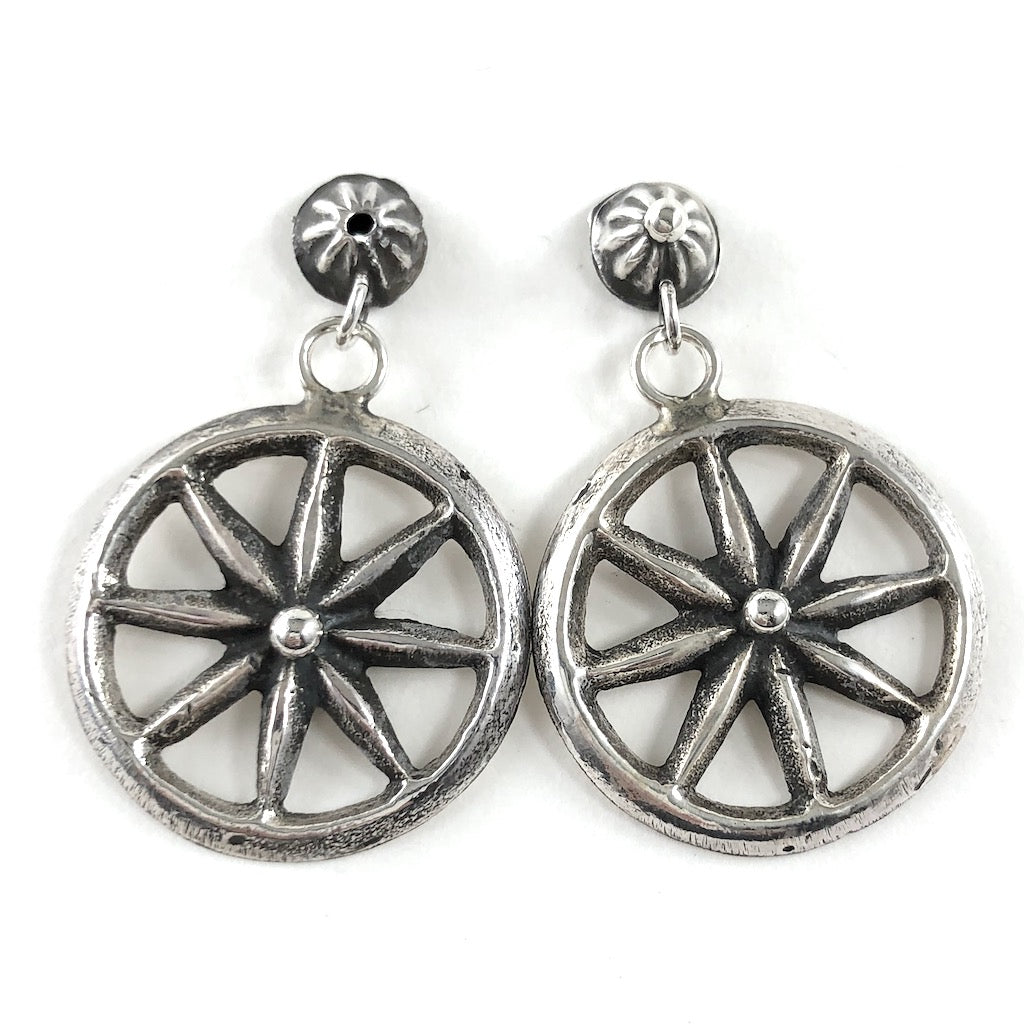 Vintage Wagon Wheel Earrings