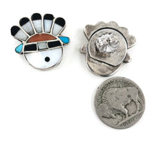 Load image into Gallery viewer, Vintage Zuni Sunface Earrings

