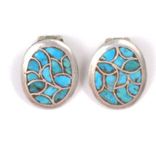 Load image into Gallery viewer, Vintage Flat Inlay Clip Earrings

