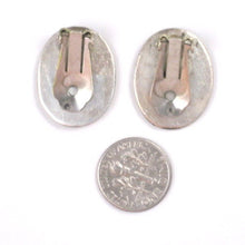 Load image into Gallery viewer, Vintage Flat Inlay Clip Earrings
